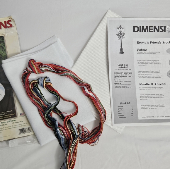 Vintage Dimensions cross stich - Emma's friends stocking app. 16" long - Picture 7 of 13